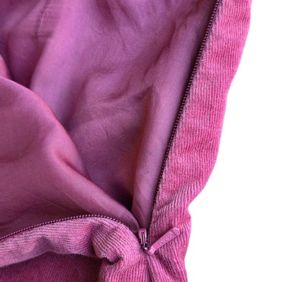 Anthropologie Fei Dusty Red A Line Midi Zip Skirt Size 4 - Picture 3 of 6